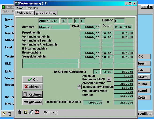 GKO Gesellschaft f�r Kanzlei-Organisation - Rechnungen