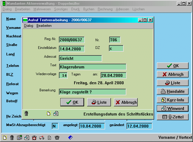 GKO Gesellschaft f�r Kanzlei-Organisation - Textverarbeitung